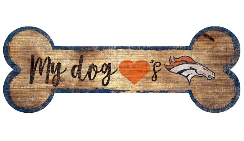 Denver Broncos Dog Bone Sign