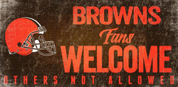 Browns Fans Welcome Sign