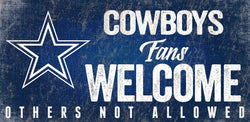 Cowboys Fans Welcome Sign