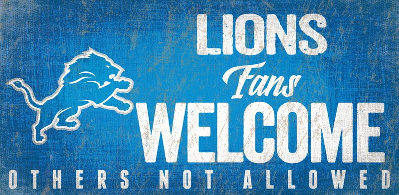 Lions Fans Welcome Sign