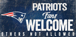 Patriots Fans Welcome Sign