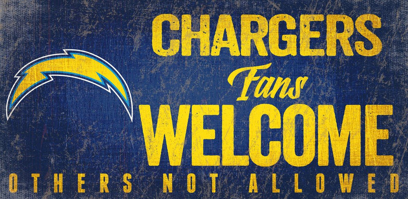 Chargers Fans Welcome Sign